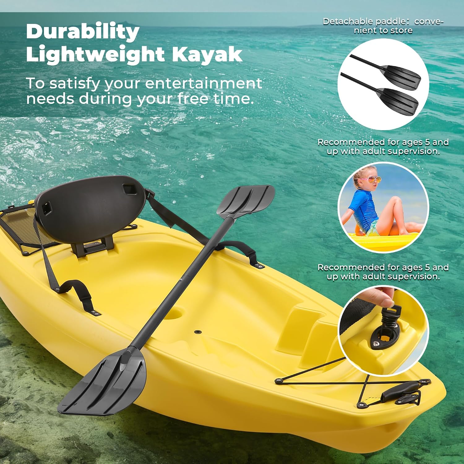 Kajak mit Paddel 6,5 FT Freize – Fishing Kayak Sit In Bewertung und Preis