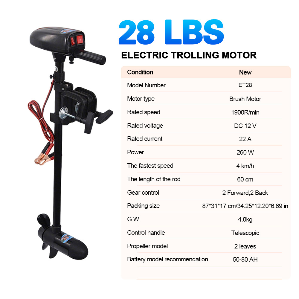 SAVAGE MARINE 12V 28LB Elektri – Fishing Kayak Trolling Motor Bewertung und Preis